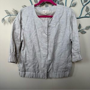 Eileen Fisher Linen Jacket with 3/4 Sleeves XS